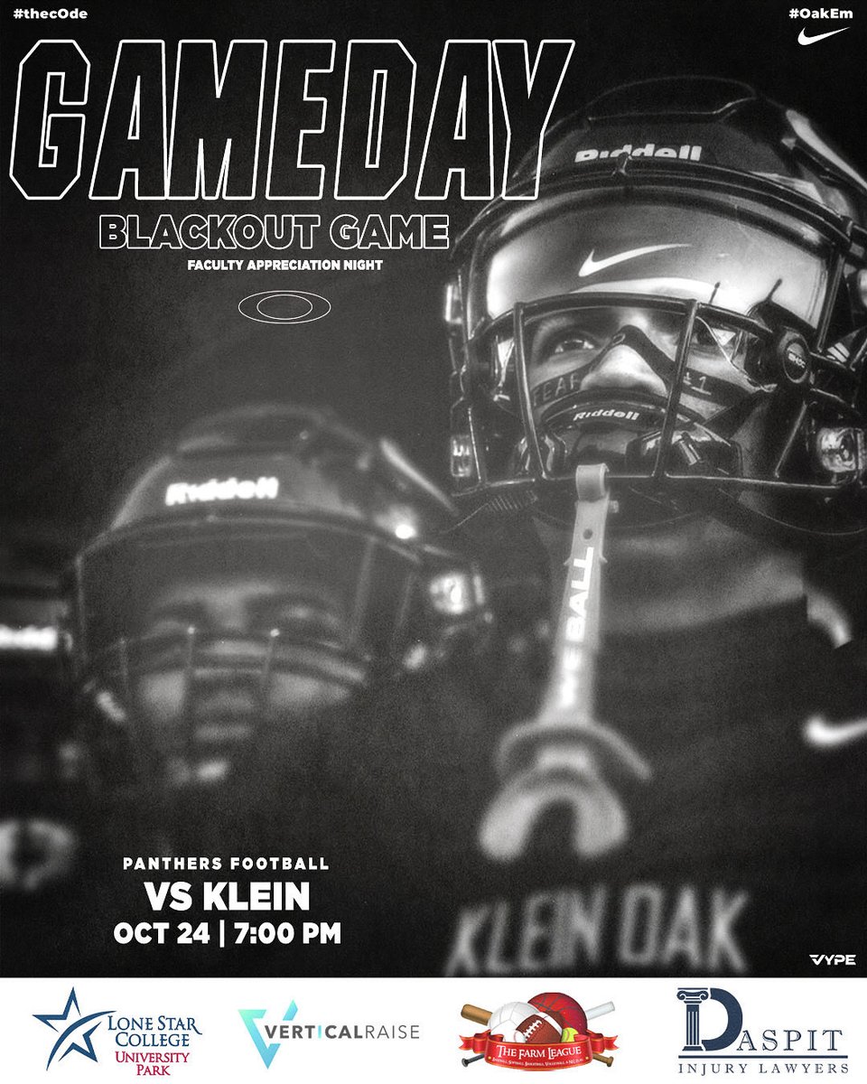 KLEINOAKFB's tweet image. GAME DAY.
#OakEm #thecOde