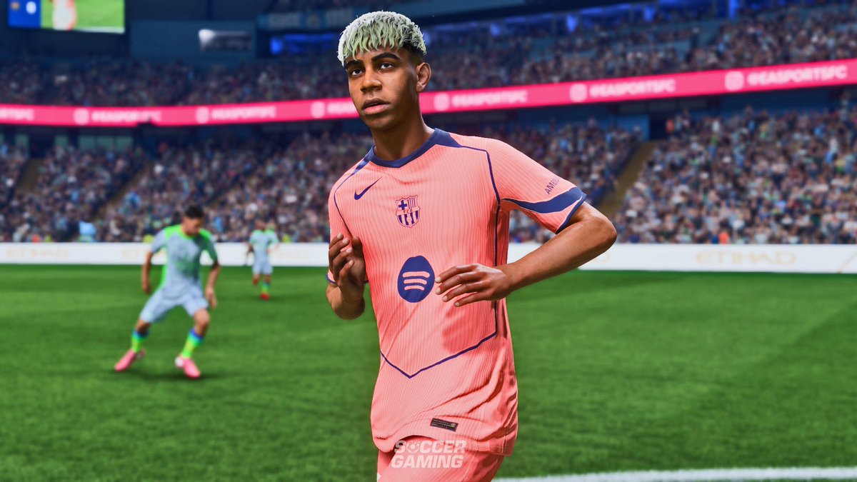 🚨Le maillot third du FC Barcelone 🇪🇸 a été ajouté à #FC26 via la dernière mise à jour du jeu ! 

📸/via <a href="/SoccerGaming/">Soccer Gaming</a>