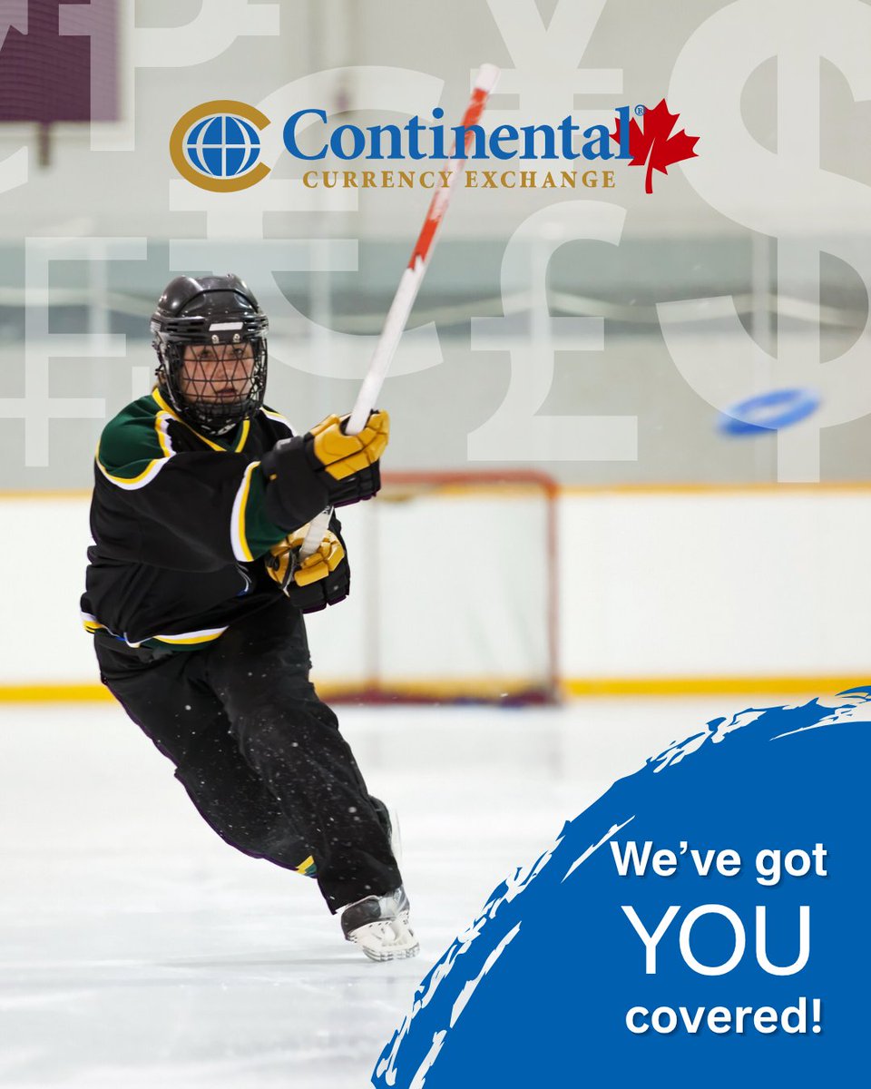 Travelling for ringette? Score exclusive group discounts for your team at Continental Currency Exchange. Enjoy the best rates and keep more money in your pocket.  
#RingetteLife #TeamTravel #ContinentalCurrencyExchange #TravelSmart #BestRatesGuaranteed