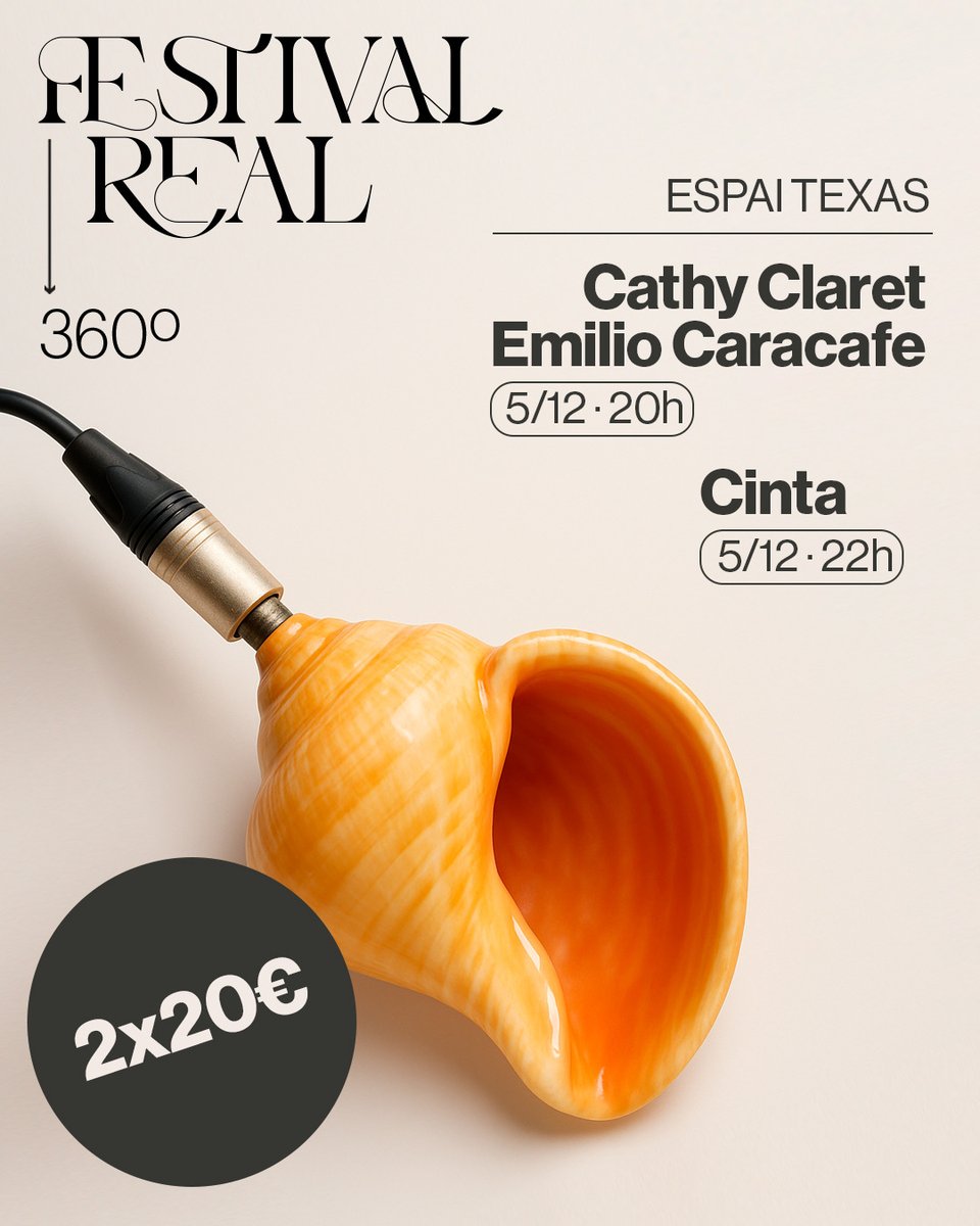 🎟️ Ja pots aconseguir els teus abonaments per gaudir del 4t Cicle del Festival 🎶

👉🏽 Abonament Ateneu Popular 9 Barris.
🎵 3 concerts per només 30 €!

👉🏽 Abonament Espai Texas. 
🎵 2 concerts per només 20 €!

festivalreal.org/abonaments/