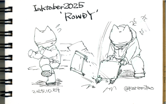 karamt00's tweet photo. #inktober #Inktober2025 
いらいら https://t.co/0mrFsKmTBB