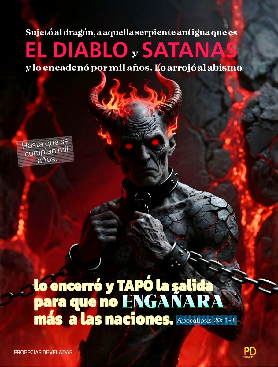 PROFECIAS DEVELADAS (@pdeveladas) on Twitter photo Vi además a un ángel que bajaba del cielo con la llave 🗝 del abismo y una gran cadena⛓en la mano. Vi además a un ángel que bajaba del cielo con la llave 🗝 del abismo y una gran cadena⛓en la mano.