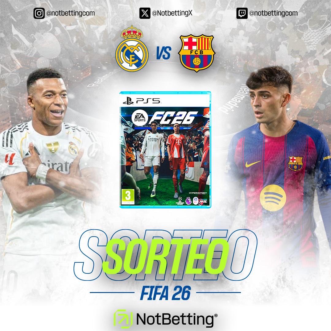 ⚽️ SORTEO DE FIFA 26 🎮

Si aciertas el resultado del Clásico en comentarios 👉 ¡entras en el sorteo de un FIFA 26 para cualquier plataforma! ⚽️

🔗 Solo 2 pasos para participar:

1️⃣ Seguir a @notbettingX 

2️⃣ Dar RT a este post y comentar el resultado del partido!🍀