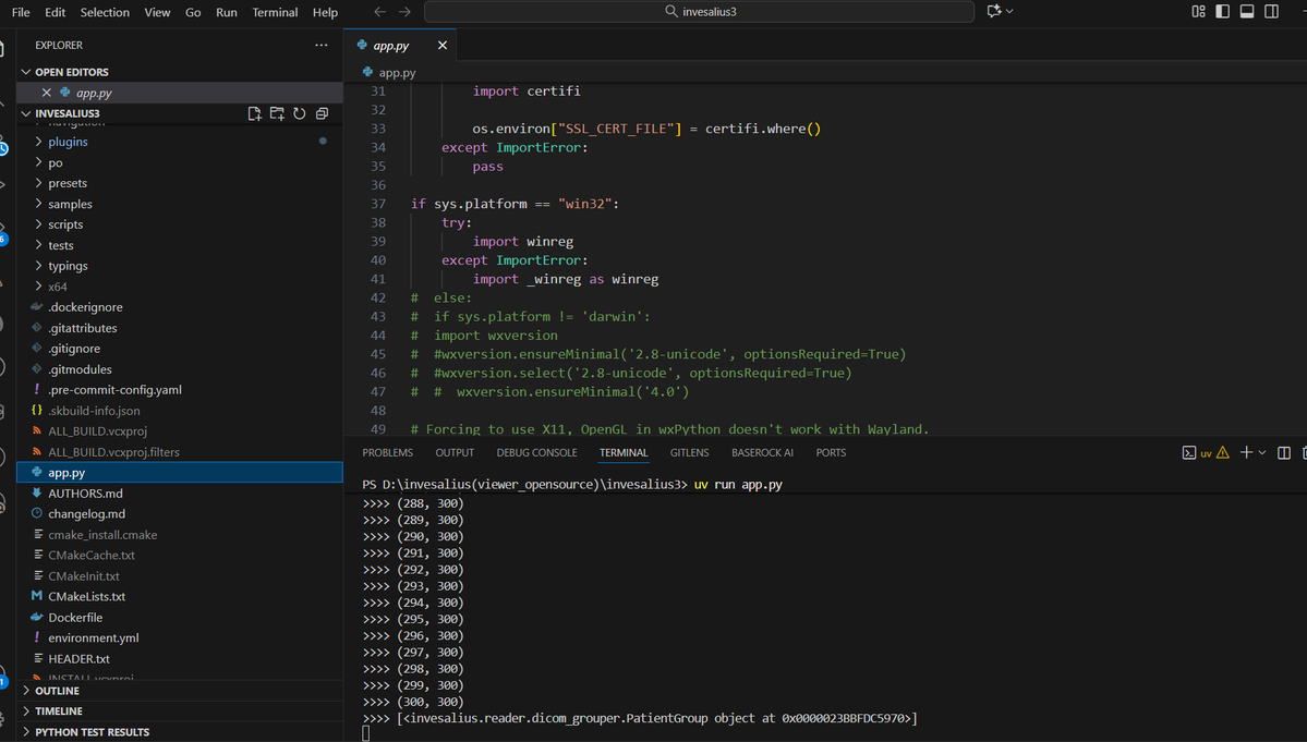 abhisekroy169's tweet image. Day7 #100DaysOfCode 🚀
👉 office works & back to back calls
👉After logout little explore open source repo & found an interesting project so running on local, project is on python and domain is in medical image viewer.
Finally after lots hustle , setup is done
#Python