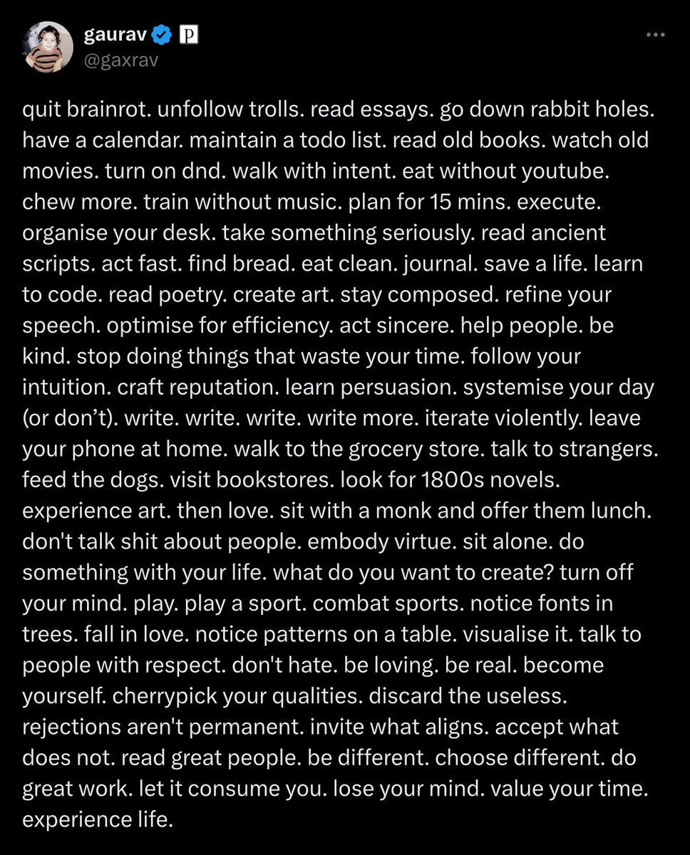 neatprompts's tweet image. This guy literally dropped the best life advice you’ll ever hear