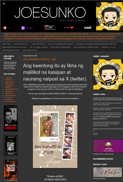 GreenLoki03's tweet photo. ANG KWENTO NI BILLY 
AUTHOR JOESUNKO

1017 - Isang masarap na agahan
https://t.co/6vkcQbMeVy

1018 - Sariwang laman
https://t.co/RFgKpN6ZH2

1019 - K4ntut4n sa banyo
https://t.co/rzFGWS5beA

Please Retweet. https://t.co/p8aIF65YqH