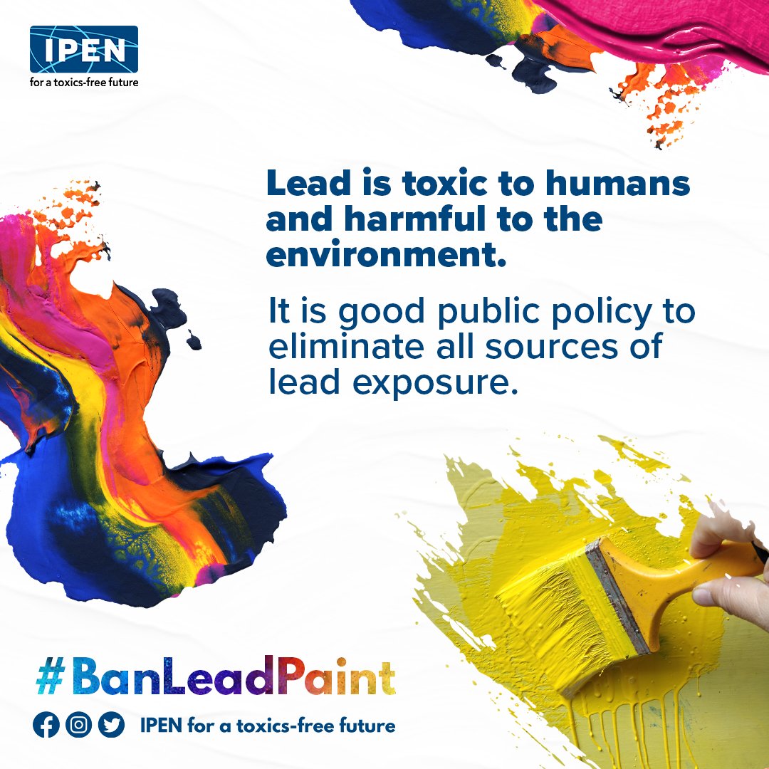 Lead is toxic to humans and harmful to the environment. 
 
Eliminating lead from all paints is not just good practice, it is good public policy. 🌱
 
#BanLeadPaint

#ILPPW2025

#LeadSafePaint
#NoSafeLeadLevel
#ToxicsFree