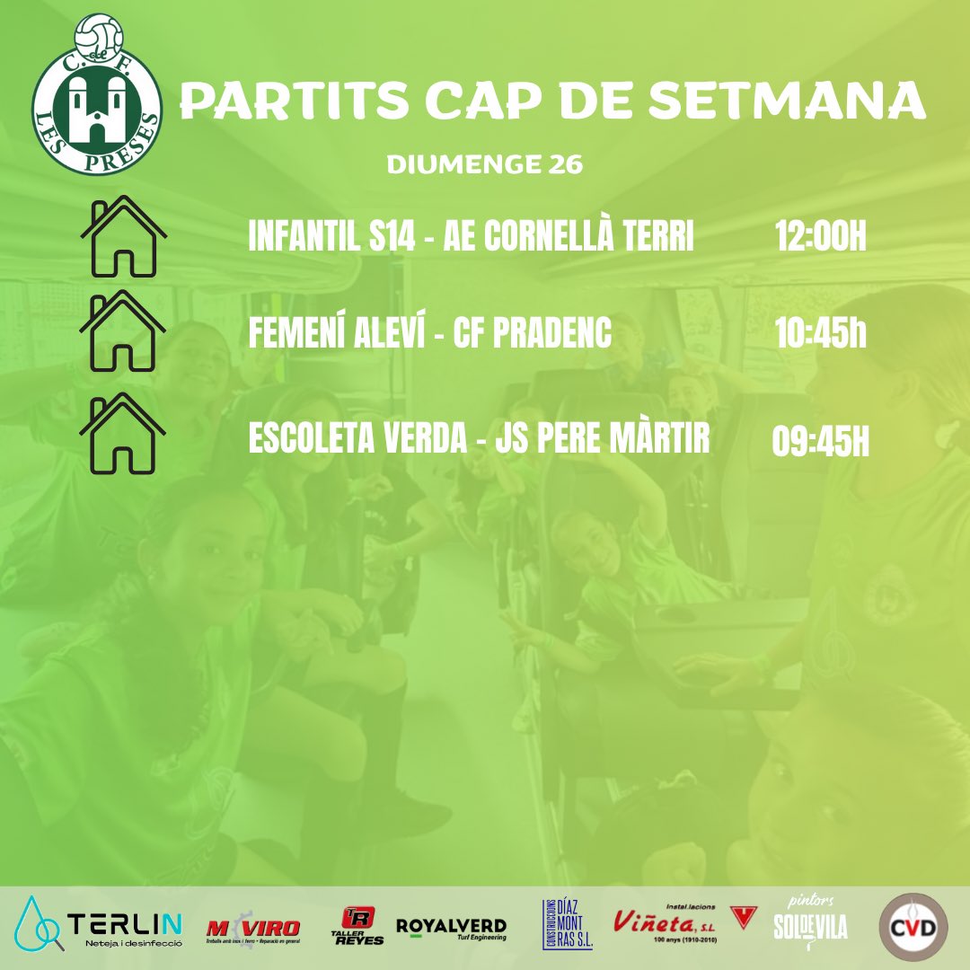 📅25 i 26 d’octubre📆

Consulta els partits d’aquest cap de setmana🔜

T’ho perdràs?💚