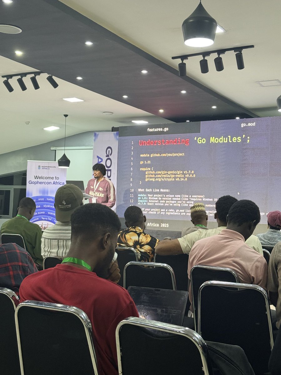_ceceji's tweet image. Just wrapped up an amazing session at #GopherConAfrica2025 by @0X_anon_ “Build Your First Developer Tool with Go: From Idea to CLI in 30 Minutes” ⚙️💡
Loved seeing how simple and powerful #Golang can be for building real-world dev tools!
#GoLang #DevTools #GoCommunity