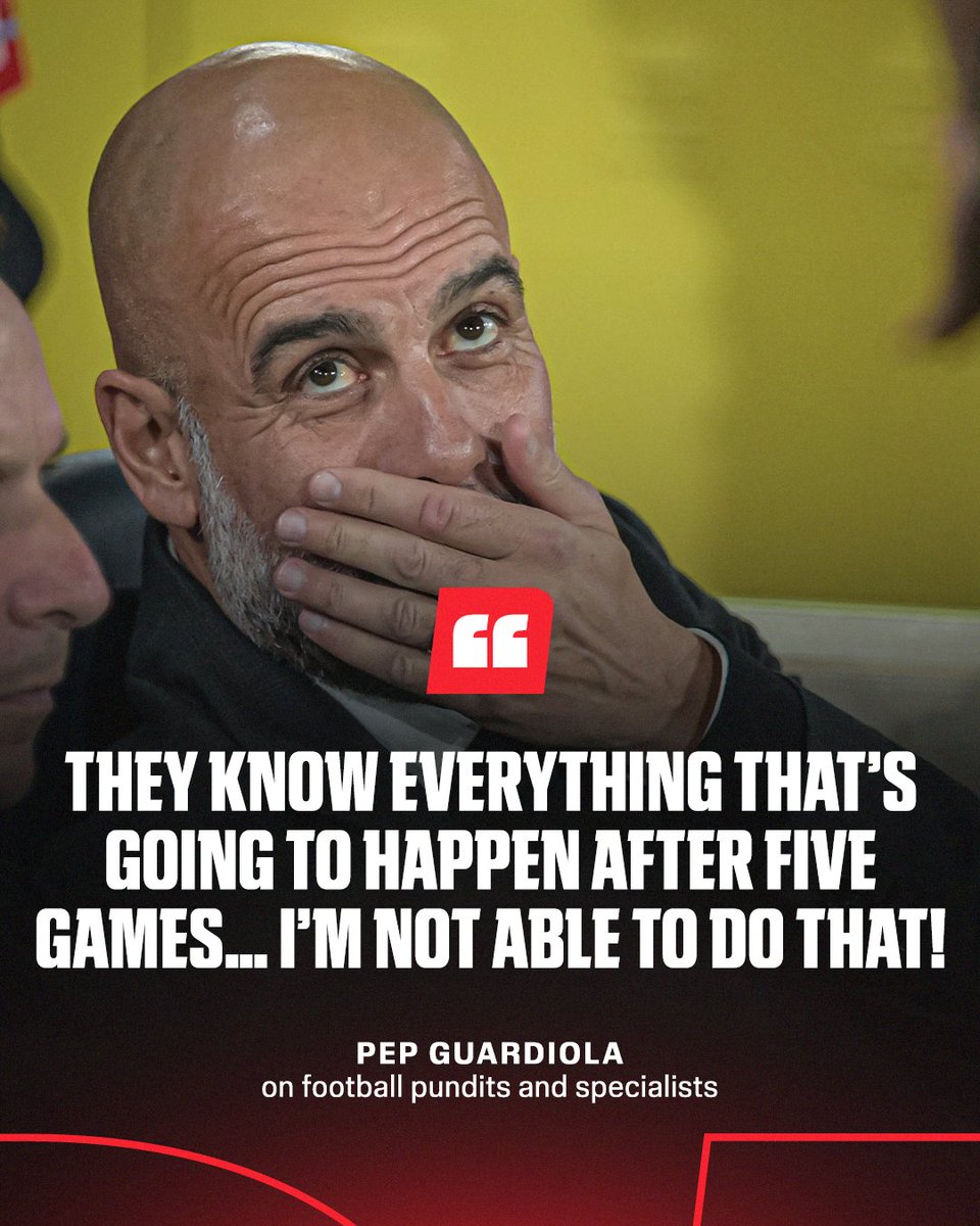 Pep Guardiola says he can't predict the future like the pundits 😅