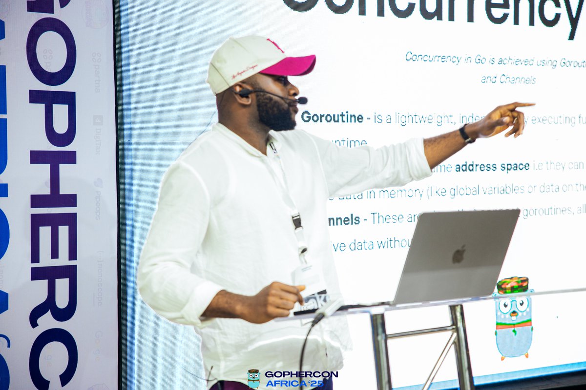 gophers_africa's tweet image. Wrapping up the day with a deep tech dive! ⚙️
@iamNarcisse on stage at #GopherConAfrica2025 with “Non-Deadlock Concurrency Bugs in Go.”
Exploring the subtle, tricky side of Go routines and how to make our concurrent code safer & smarter 🧠🐹
#GoLang #Concurrency #gca25