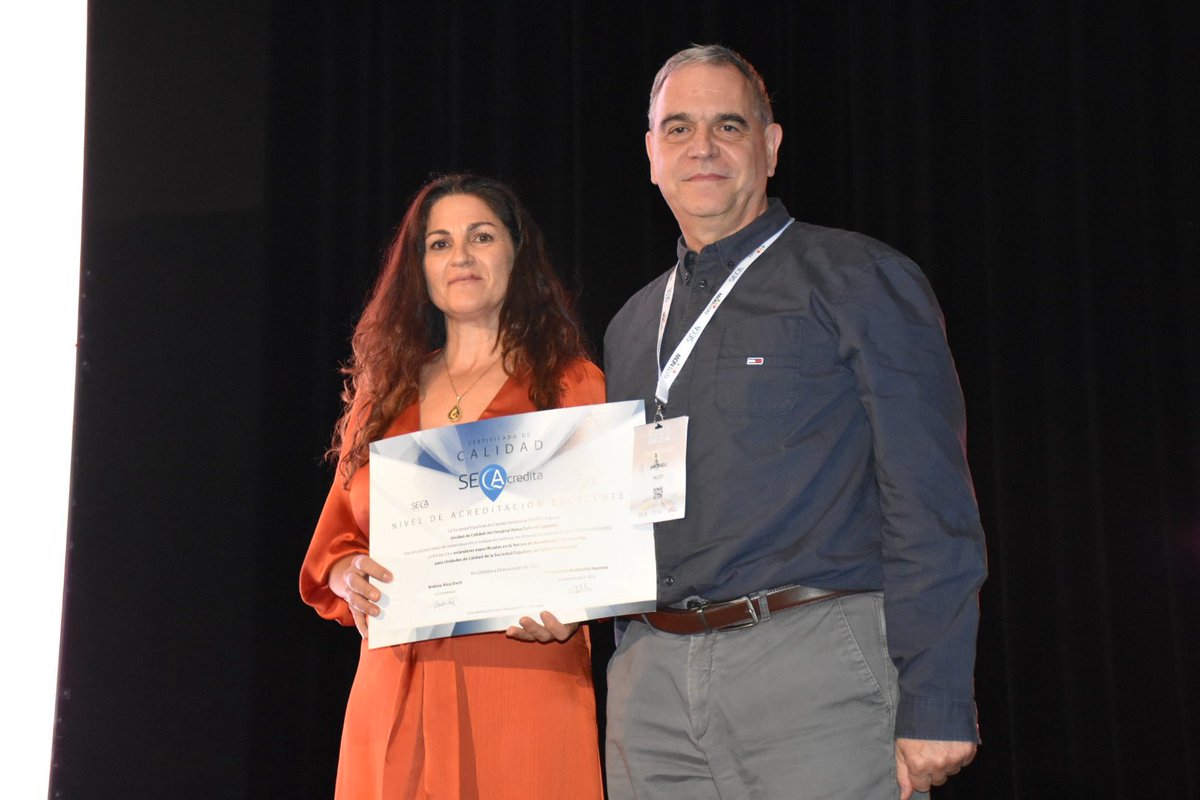 CalidadAsistenc's tweet photo. #SECA25 🏆 SECAcredita
🔹 Reconocimiento al Hospital San Juan de Alicante @GVAsaludstjoan como hospital certificado por SECAcredita.
🔹 Reconocimiento al Hospital Reina Sofía de Córdoba @HUReinaSofia como hospital certificado SECAcredita.
#CalidadAsistencial https://t.co/u3HdJVApLM