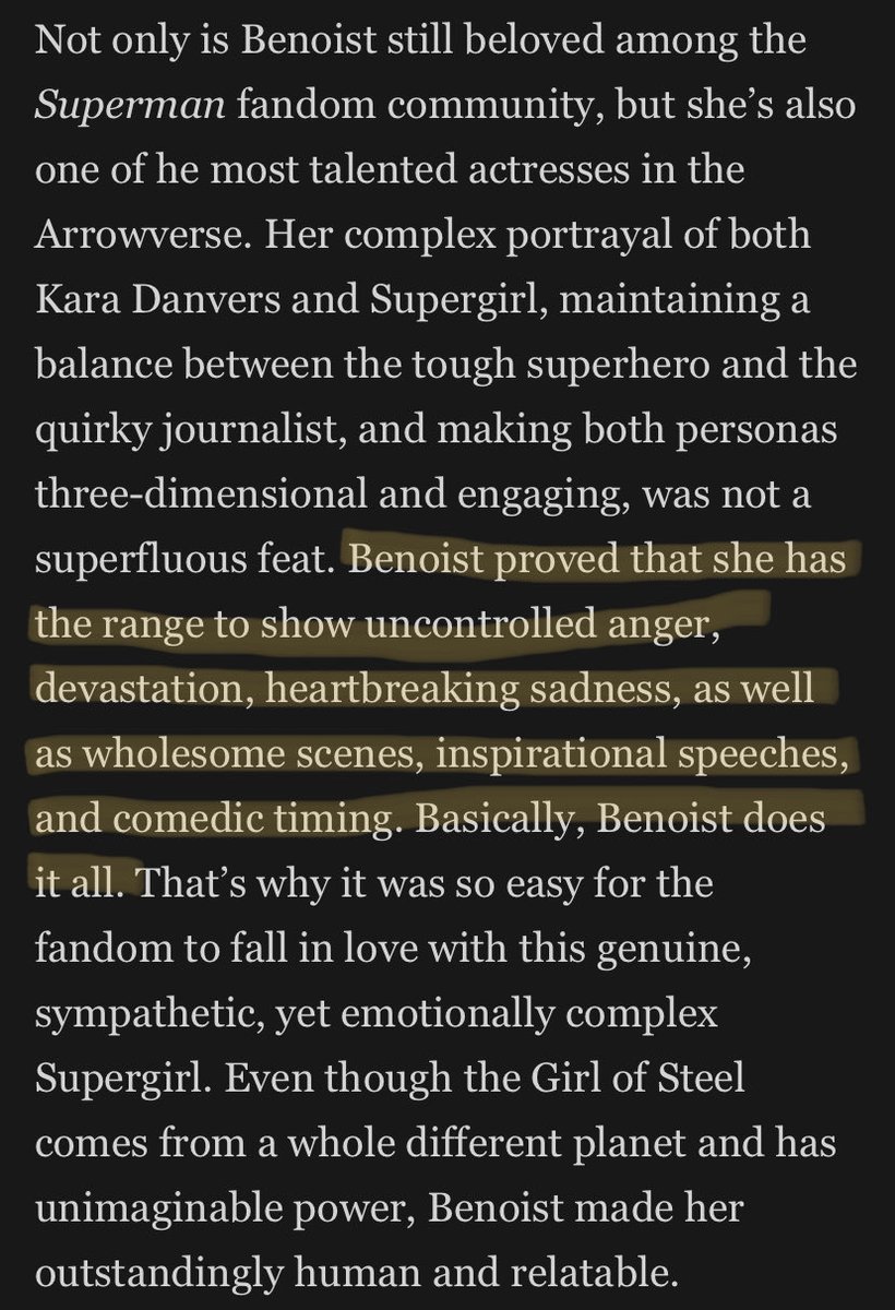 melissa benoist getting the praise she deserves 👏🏻