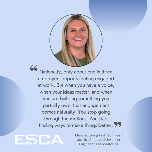 We’re continuing our series highlighting the voices of employee-owners across the country.

In her new <a href="/IBRnews/">IdahoBusinessReview</a> op-ed, Jessica Smith of ESCA Board member Schweitzer Engineering Laboratories (SEL) shares how employee ownership drives pride, innovation, and engagement.

Read op-ed