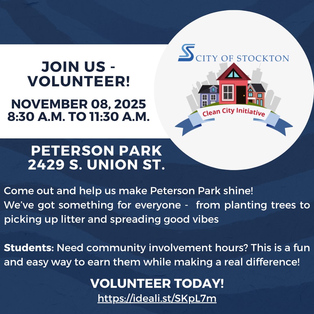 Get Your Hands Dirty for a Good Cause!
We’re beautifying Peterson Park on Saturday, November 8th, 2025 | 8:30–11:30 AM — and we need YOU!
Join us for tree planting + litter cleanup and help make your park shine!
Bring your friends, good vibes, and community spirit.”
