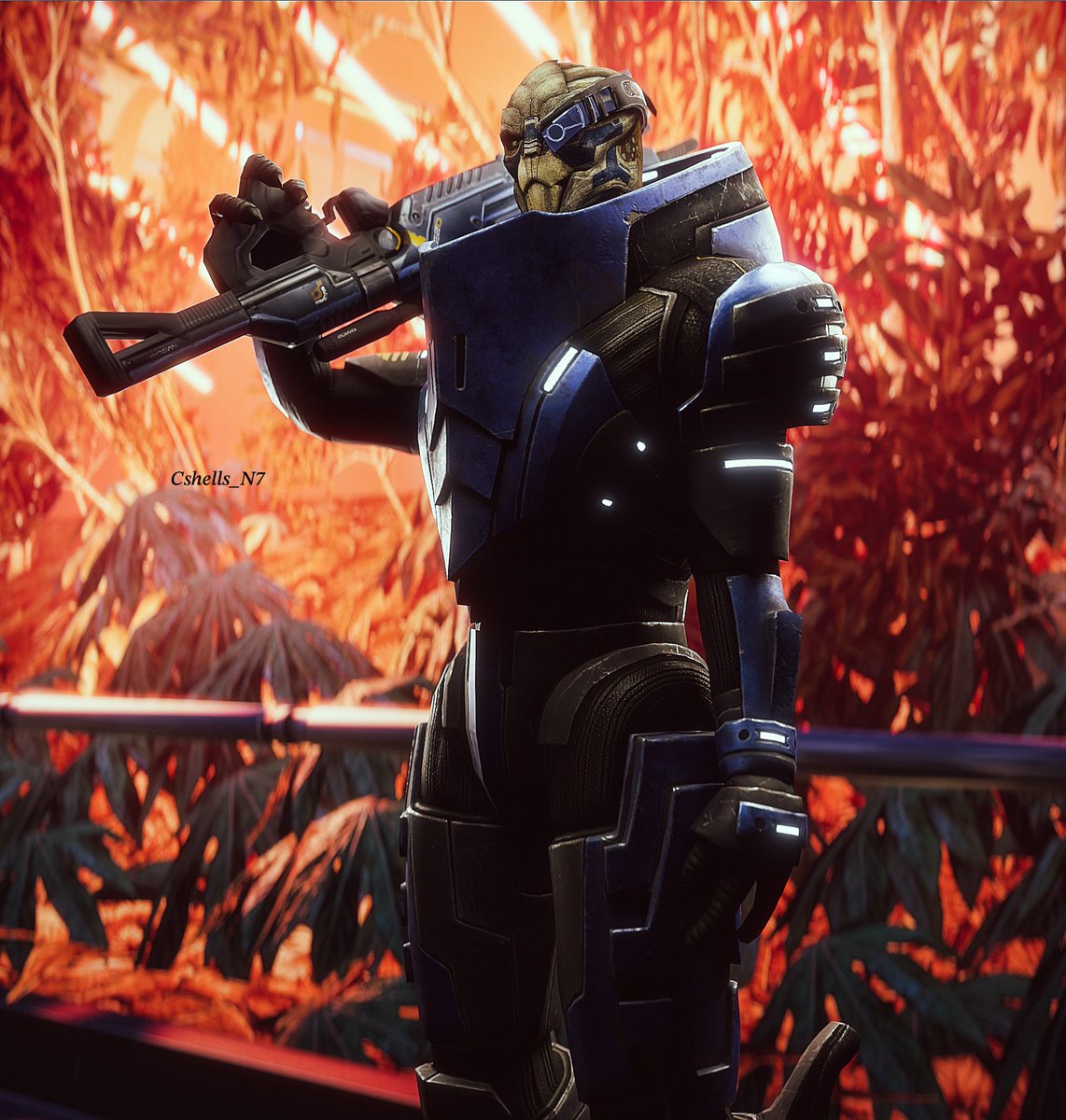 WildCardHoney's tweet image. 💙🧡 Archangel #masseffect #blender3d #3drender #3dart