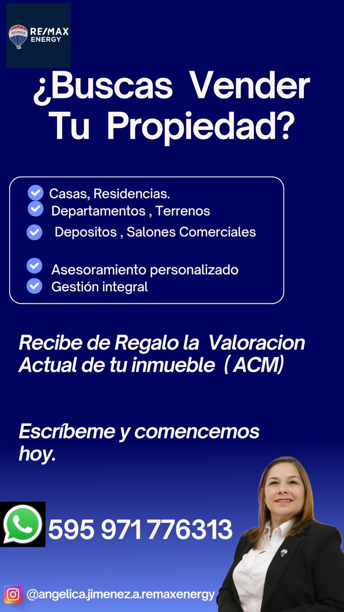AngieJ2014's tweet image. TU TERRENO O CASA EN SAN BERNARDINO BUSCA SER RENTABLE EN ESTA TEMPORADA‼️‼️
¿Queres Vender o Alquilar tu INMUEBLE ?

Ponemos a tu disposicion estos Beneficios 

✅ Evaluación gratuita de tu inmueble
✅ Publicidad profesional en los mejores portales
✅ Gestión segura y ágil.