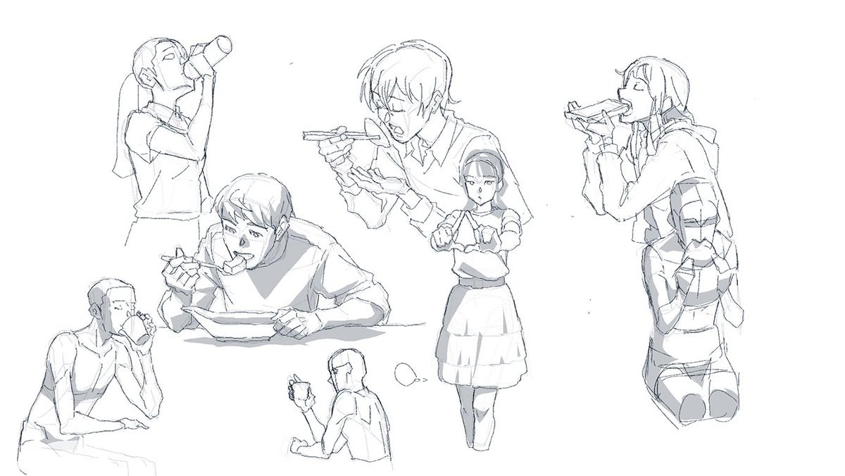 苦手な構図も言語化された描き方用いれば、雰囲気は出るもんだ。