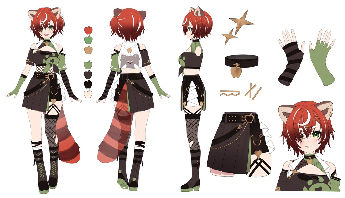 _Khiren's tweet image. ₊˚ ✦ — Nice to meet you! I&apos;m Khiren, an apple-loving red panda and aspiring idol! Gao gao~ ฅ՞•ﻌ•՞ฅ

✧˖ Twitch: twitch.tv/Khiren
✧˖ YouTube: youtube.com/Khiren
✧˖ Art Tag: #Khillustration
✧˖ Fan Name: Apple Corps
✧˖ 🍎✨

Ref: @yuuk1_0wO
Other outfits below!