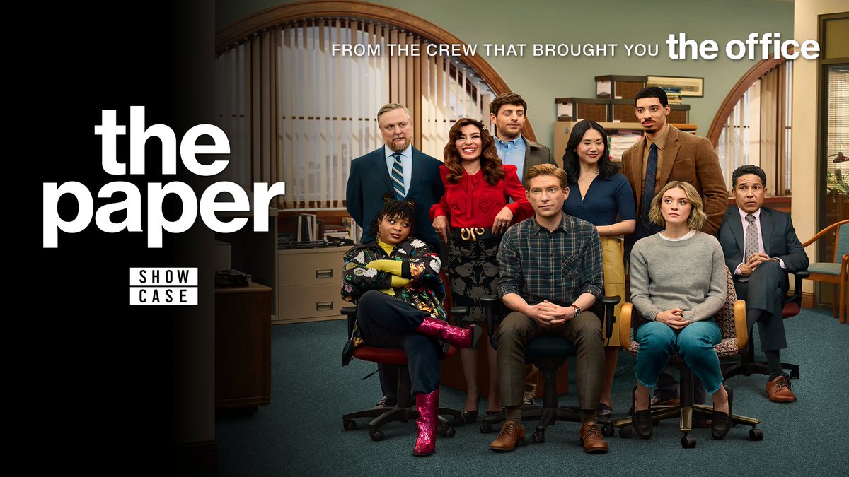 rivertv's tweet photo. From the crew that brought you The Office comes a new comedy series, The Paper. Starring Domhnall Gleeson and Sabrina Impacciatore. 

👉 Watch New Episodes Thursdays 10 PM ET on Showcase. Stream with RiverTV. 

#streaming #thepaper #rivertv https://t.co/v0auR28YyG