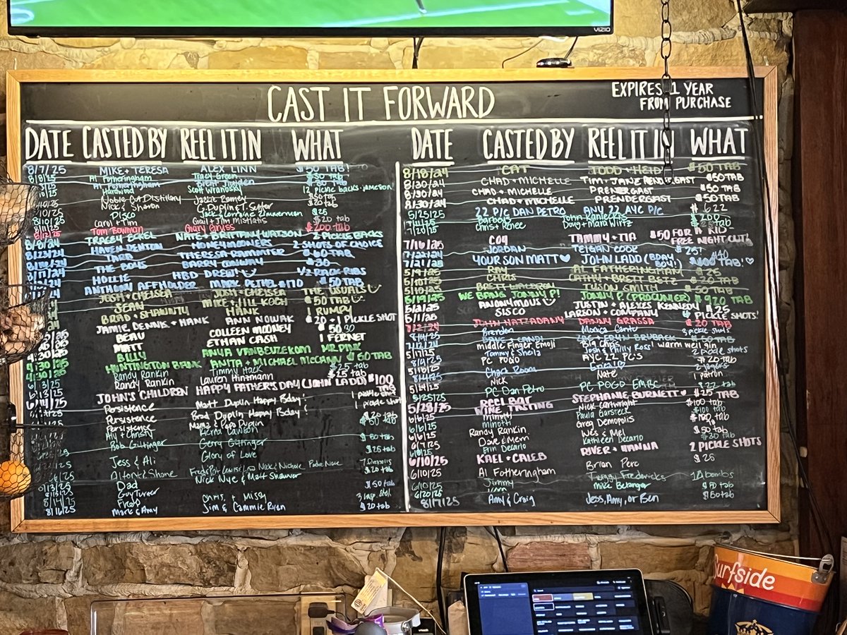 The Reel Bar Cast-It-Forward Boards! This weekend is your last chance to leave a treat for a friend.  So anything you “Cast Forward” this weekend is good for 1 year after it’s posted - so it can be “Reeled-In” all of the 2026 season!