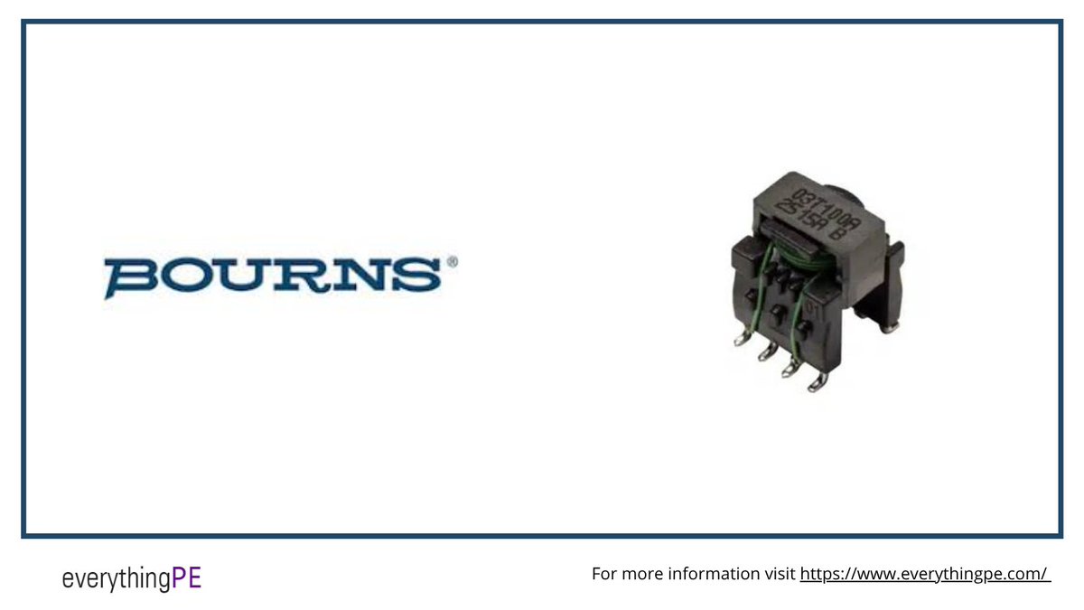 everything_PE_'s tweet image. 3W Automotive-Grade Power Transformer from Bourns  

Learn more: ow.ly/PIyr50XhyVu

#bourns #powertransformer #automotivegrade #powerelectronics #automotiveelectronics #powersolutions