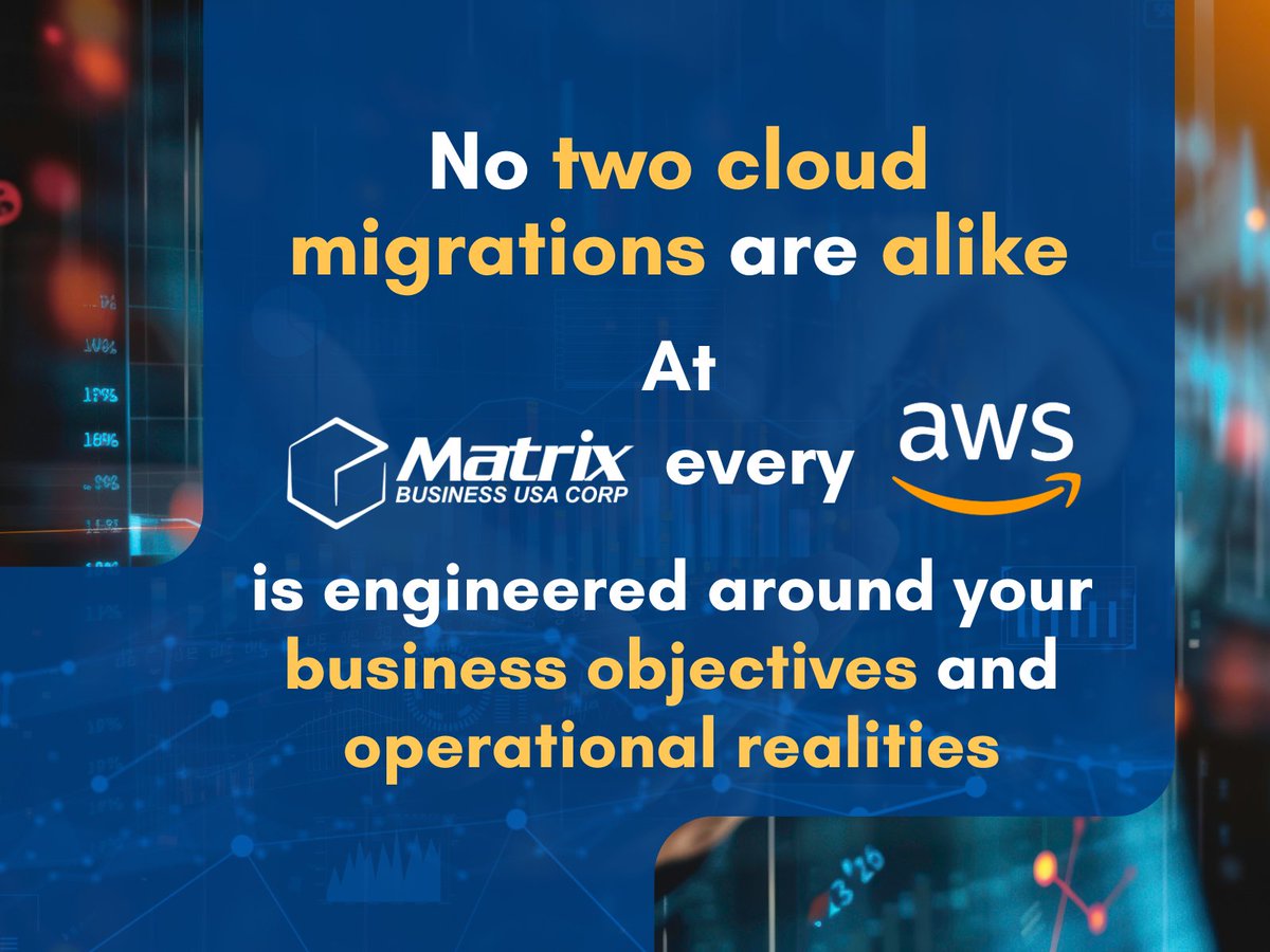 matrixcpm's tweet image. 🌟 Effective cloud migration considers:
🔹 Workload assessment
🔹 Industry specifics
🔹 Budget
🔹 Organizational culture

💼 At Matrix, we design your ideal path.
📧 contact@matrixcorp.business

#CloudStrategy #CloudMigration #MatrixAWS