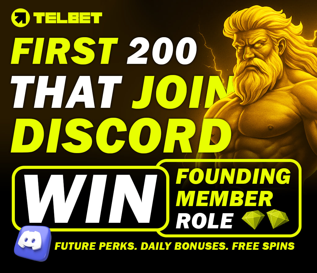 Will you be the first to join? 🎲

Join Here 👉discord.gg/cQ3t7p5DGN

Click the link above to be one of the first to join the Telbet Official Discord! 👆, the first 200 to join will win the "Founding Member Role" 💵

💎 PERKS: FREE SPINS, DAILY BONUSES, CASH GIVEAWAYS