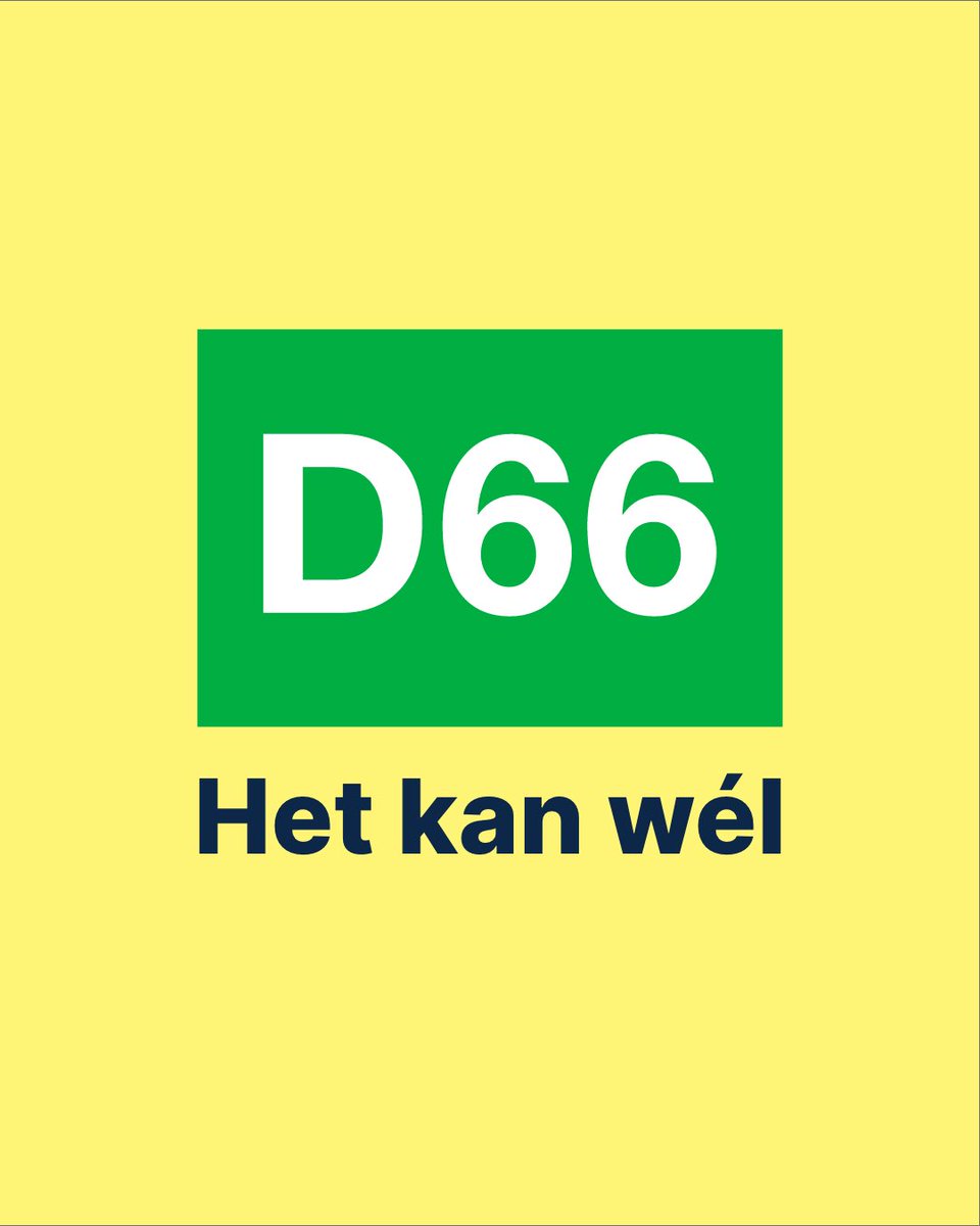 Ik stem 29 oktober op D66 want ik geloof: het kan wél.