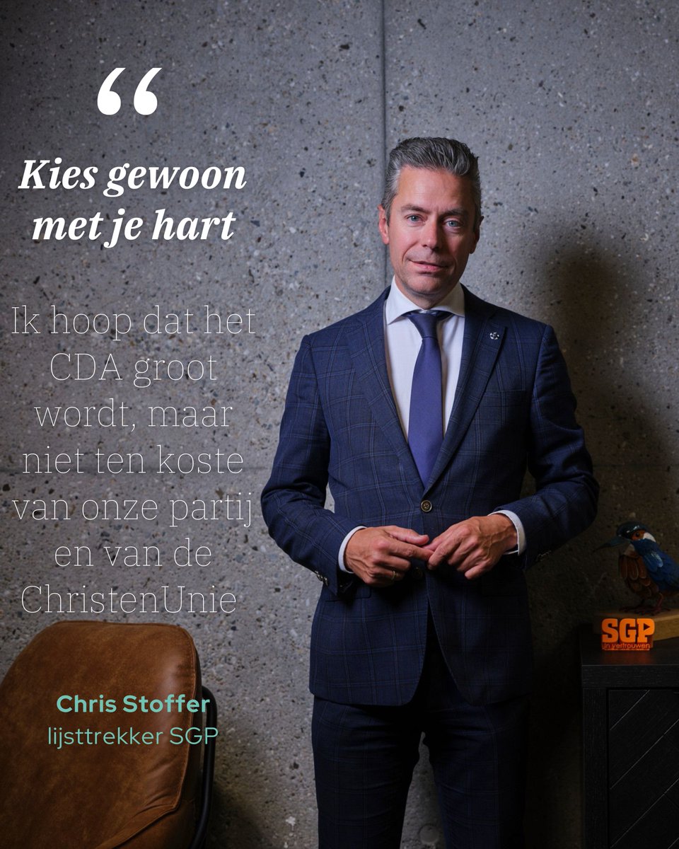 Hij voelt zich rustiger dan bij de vorige verkiezingen en sliep heerlijk na een fel tv-moment. <a href="/SGPnieuws/">SGP</a>-voorman <a href="/chris_stoffer/">Chris Stoffer</a> over de abortuscampagne, informeel onderwijs, de islam, Israël en voorlezen uit de Bijbel.

rd.nl/artikel/112523…
