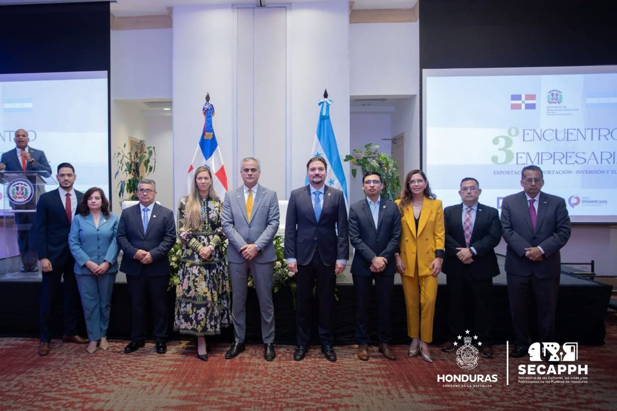 SECAPPH's tweet image. #SECAPPHInforma ​🇭🇳🇩🇴 ¡Éxito en el 3er Encuentro Empresarial de Negocios e Inversiones entre Honduras y República Dominicana!

​Con el objetivo de continuar fortaleciendo las sólidas relaciones bilaterales y comerciales, entre Honduras y la República Dominicana, se desarrolló el…