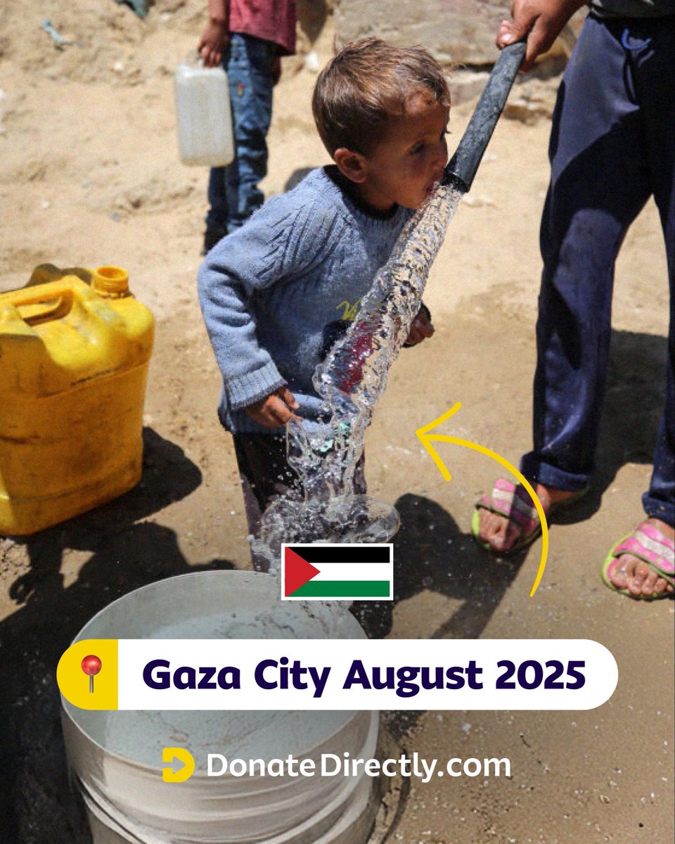 Donate_Directly's tweet image. From your hands to theirs, no middlemen, no delay.
📍 Gaza City, August 2025

We’re delivering every single day. Join the movement.
💧 shop.donatedirectly.com/products/water…

#DonateDirectly #Gaza #SavingLives #ProofNotPromises