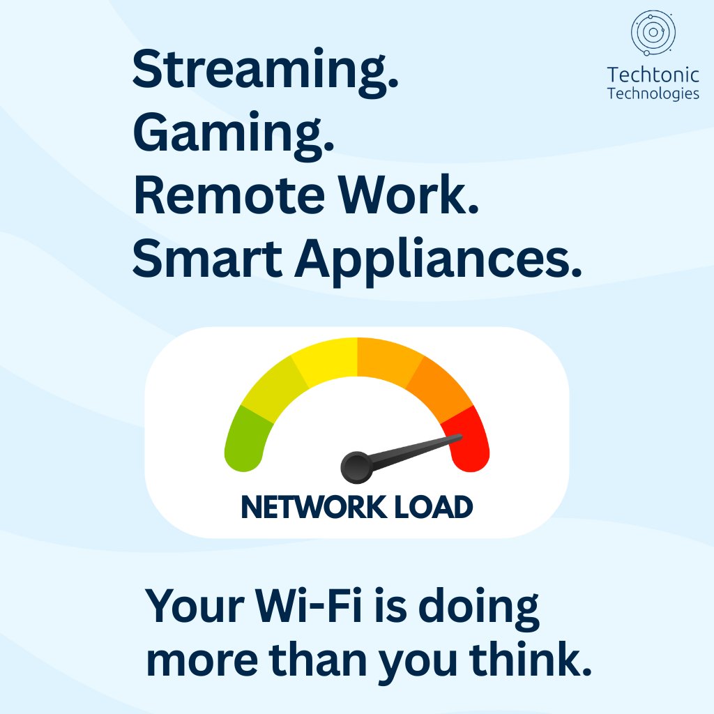 techtonictechno's tweet image. The average U.S. home now has about 17 connected devices. Between streaming, gaming, remote work, and smart gadgets, your home Wi-Fi is working hard.

We can help strengthen your signal, boost speed, and secure your network, so every device in your home performs how it should.