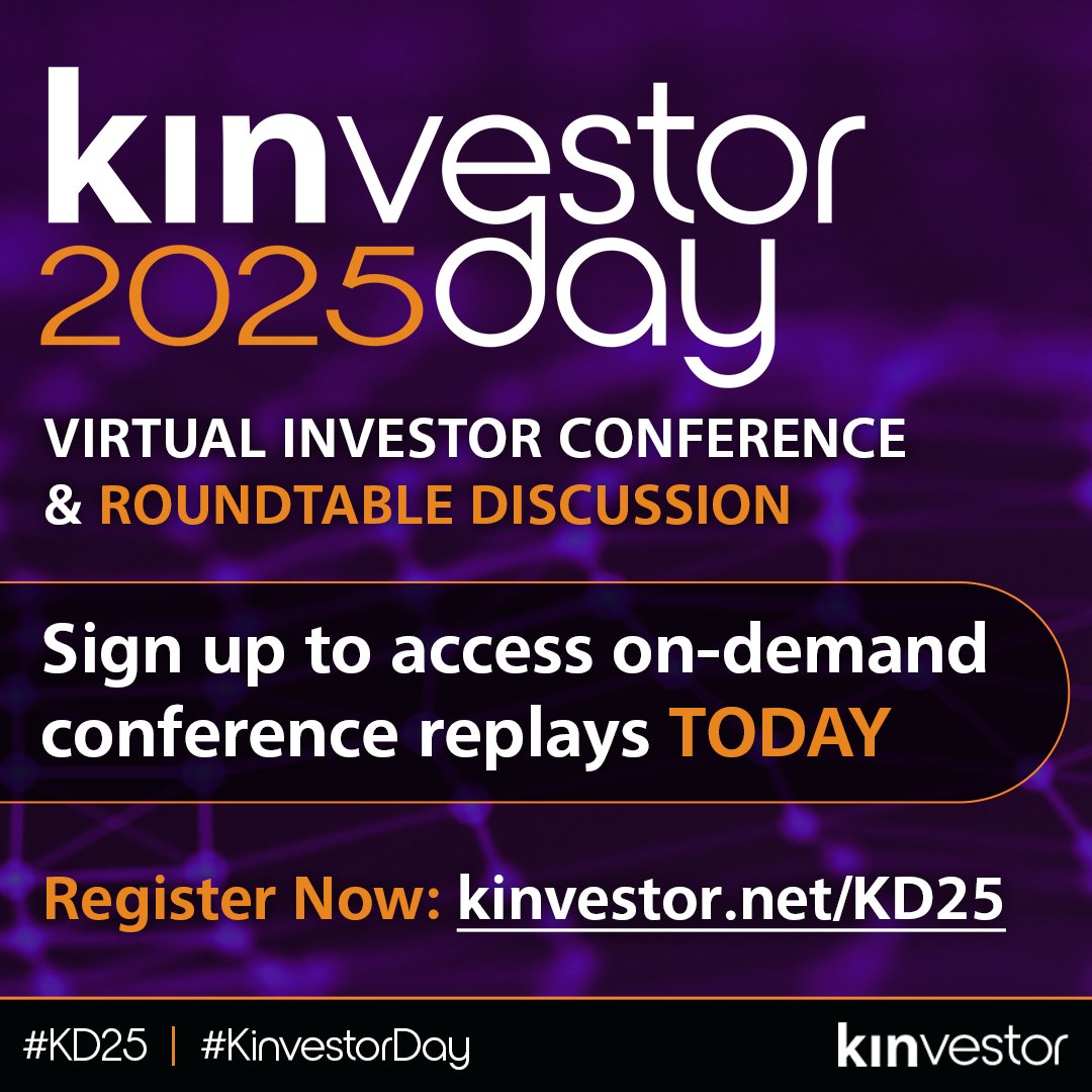 In case you missed it, #KD25 is now available to watch on-demand! Register now to watch the full conference replays, or stay tuned to hear when the presentations drop on our Kinvestor YouTube channel. 

Sign up to access replays: hubs.li/Q03Q2qp80

#KinvestorDay