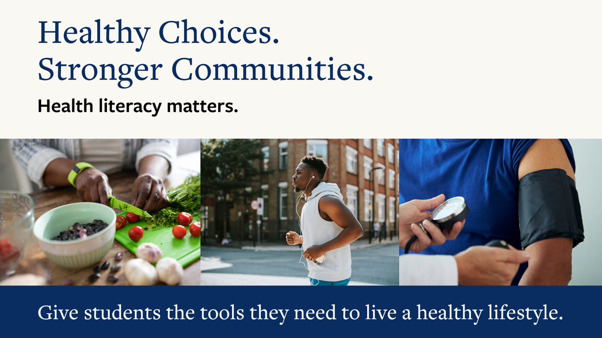 🙌 Empower students to take charge of their health. Our health literacy resources include relevant information to lead healthy lifestyles, manage illness, and interact with the increasingly digital health care system. Learn more: hubs.la/Q03PJmDv0 
#HealthLiteracy #AdultEdu