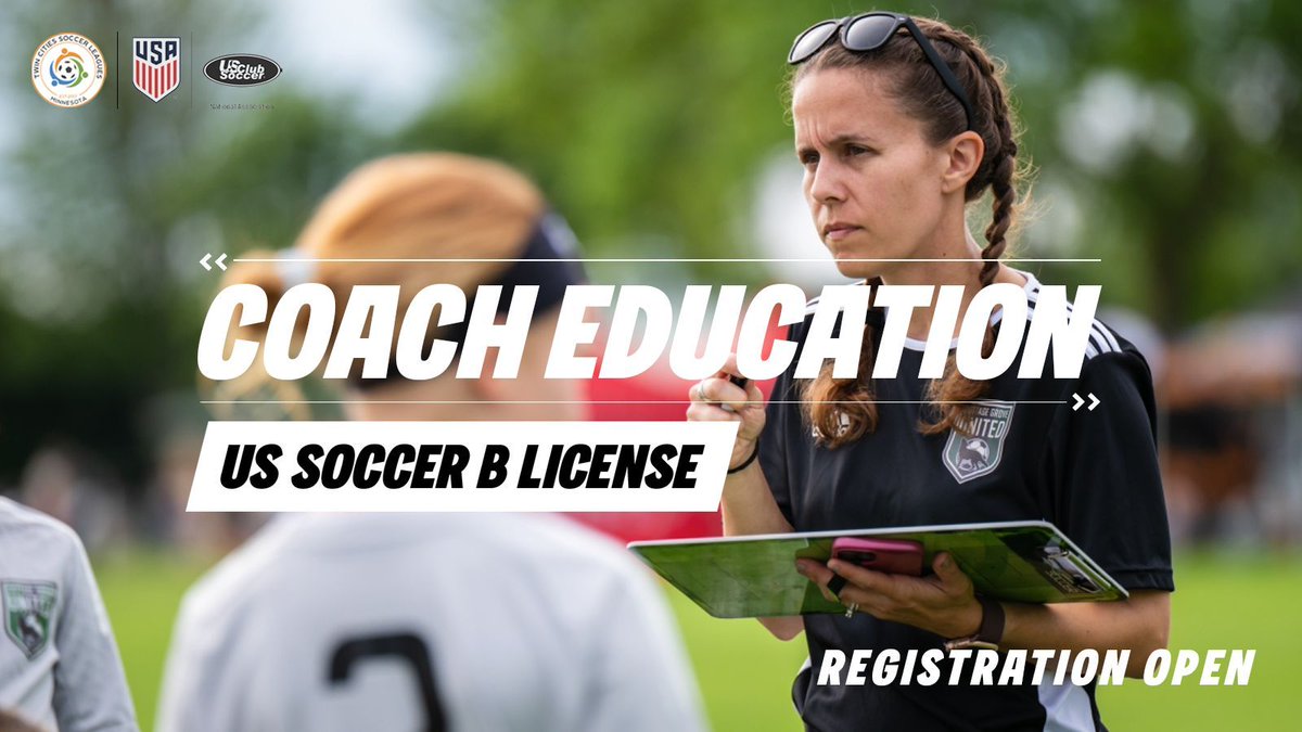 The US Soccer 🅱️ License is back!

Interested in continuing your coach education journey? We are happy to announce that registration for our B license opportunity is OPEN! 

Check out our Coach Education website for more courses + information. 
🔗 buff.ly/PGUBZR5
