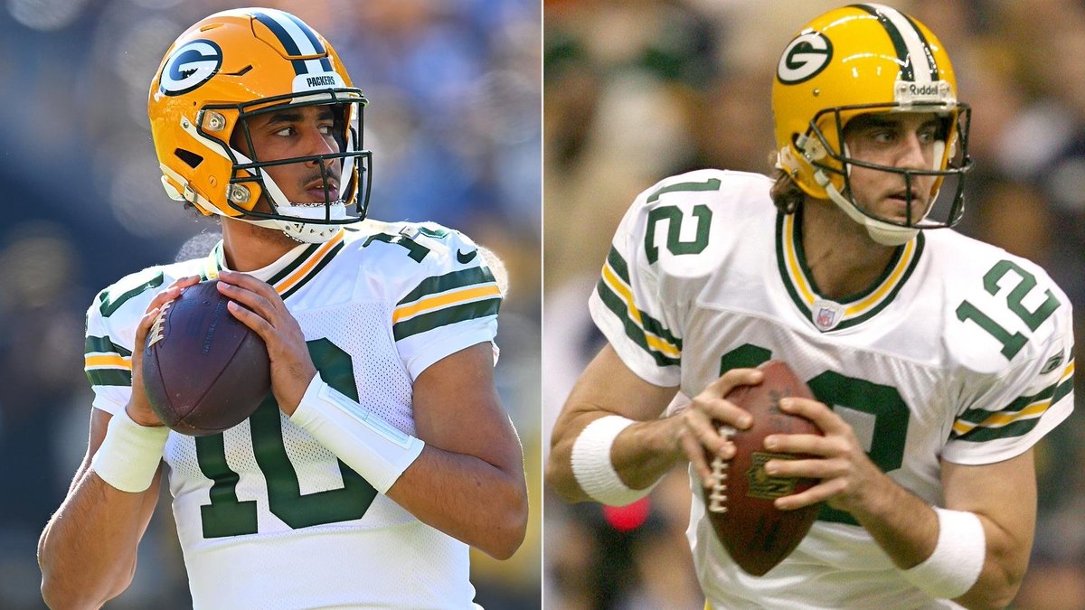 SoyOtraAriana's tweet image. #DatoCurioso: a Jordan Love lo han tacleado 54 veces desde 2023. Para que te des una idea, a Aaron Rodgers lo taclearon 115 veces en sus primeras tres temporadas. Felicitaciones a la OL y a la habilidad de Love para no dejarse taclear. Yo, no más digo... #GoPackGo