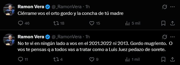 Nene Vera y Sebastián Pajerta se organizaron para salir, a horas de una elección importantísima, a insultar a la militancia —es decir, a la gente que vota y fiscaliza— y encima a hacer amenazas.

Esto me parece gravísimo. Presidente, <a href="/JMilei/">Javier Milei</a> ya debería estar frenando a esta