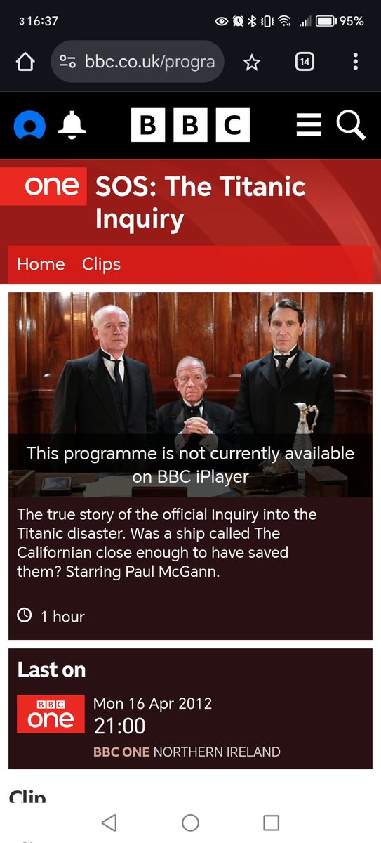 Lightoller77's tweet photo. @ubstudios @ATRightMovies The BBC actually did a good 1 hour drama about Lord and the Californian. That could be worked up into a movie. https://t.co/9m0E5MfeMM
