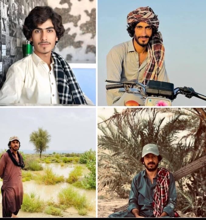 sangeenbaluch's tweet image. #EndEnforcedDisappearances 
We, the family of the missing Nawab,Shehzad,Jangiyan,&Atiq,need your support to raise awareness about the illegal abduction of our loved ones. It has been 5months,&while courts are being built,justice&humanity r lost. These smiles remain behind bars.