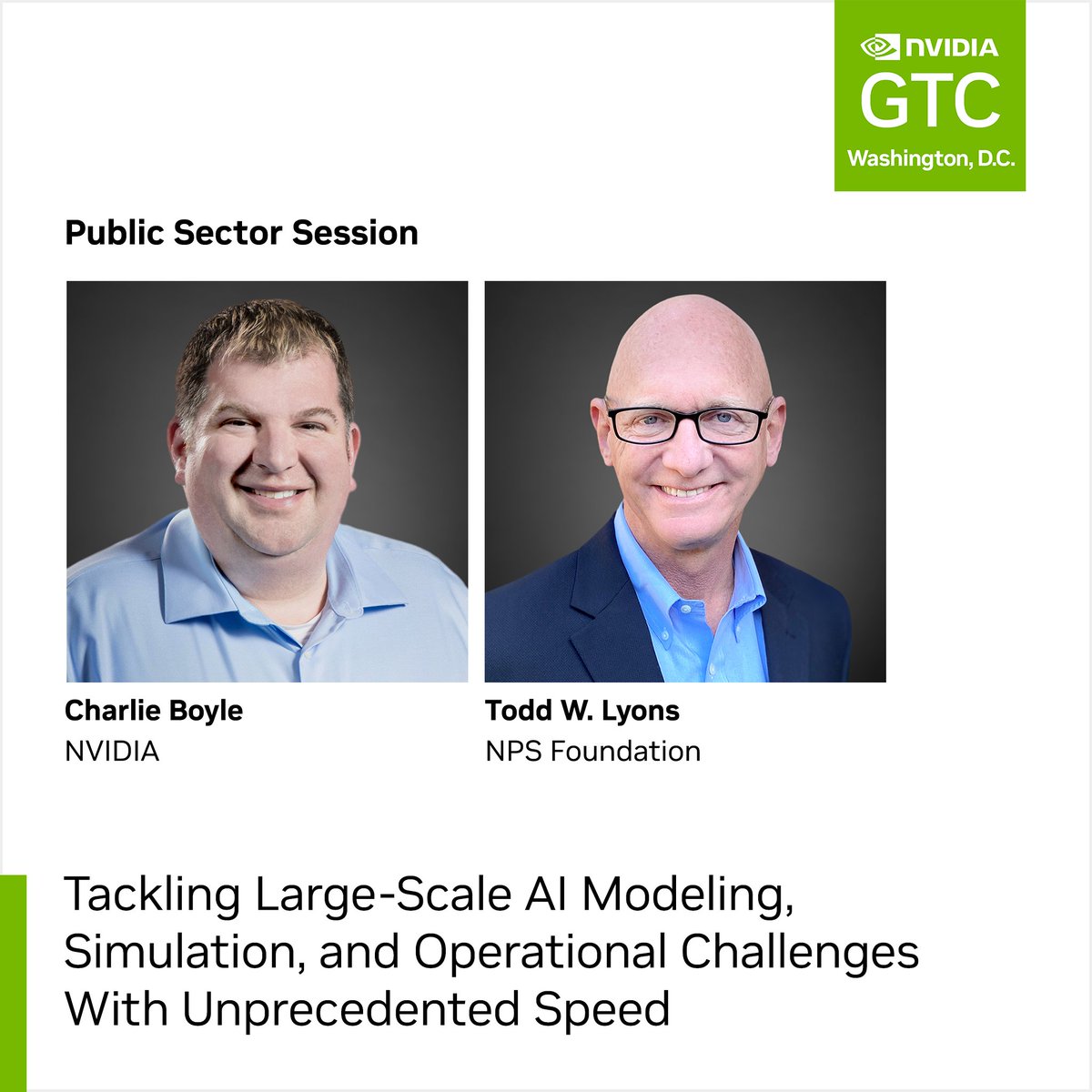 At #NVIDIAGTC Washington, D.C., learn how the Naval Postgraduate School and its partners are empowering researchers and practitioners to:

🚀 Accelerate innovation with unprecedented speed and capability.
💡 Deploy #AI-powered solutions to the nation’s most pressing problems.