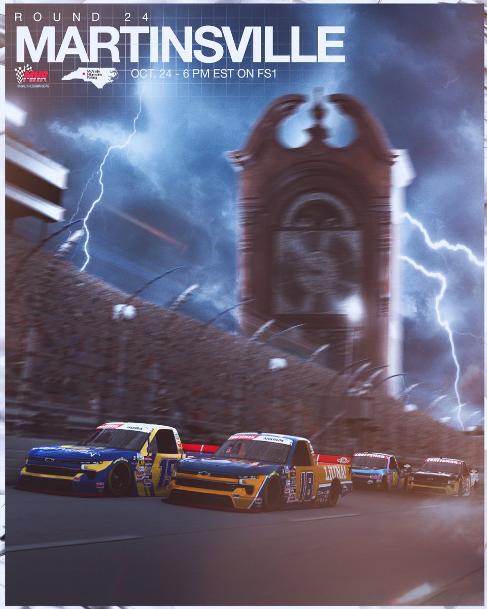 BMR_NASCAR's tweet image. The time is NOW!

🕰️ 6:00 pm ET on @FS1 

#NASCARPlayoffs