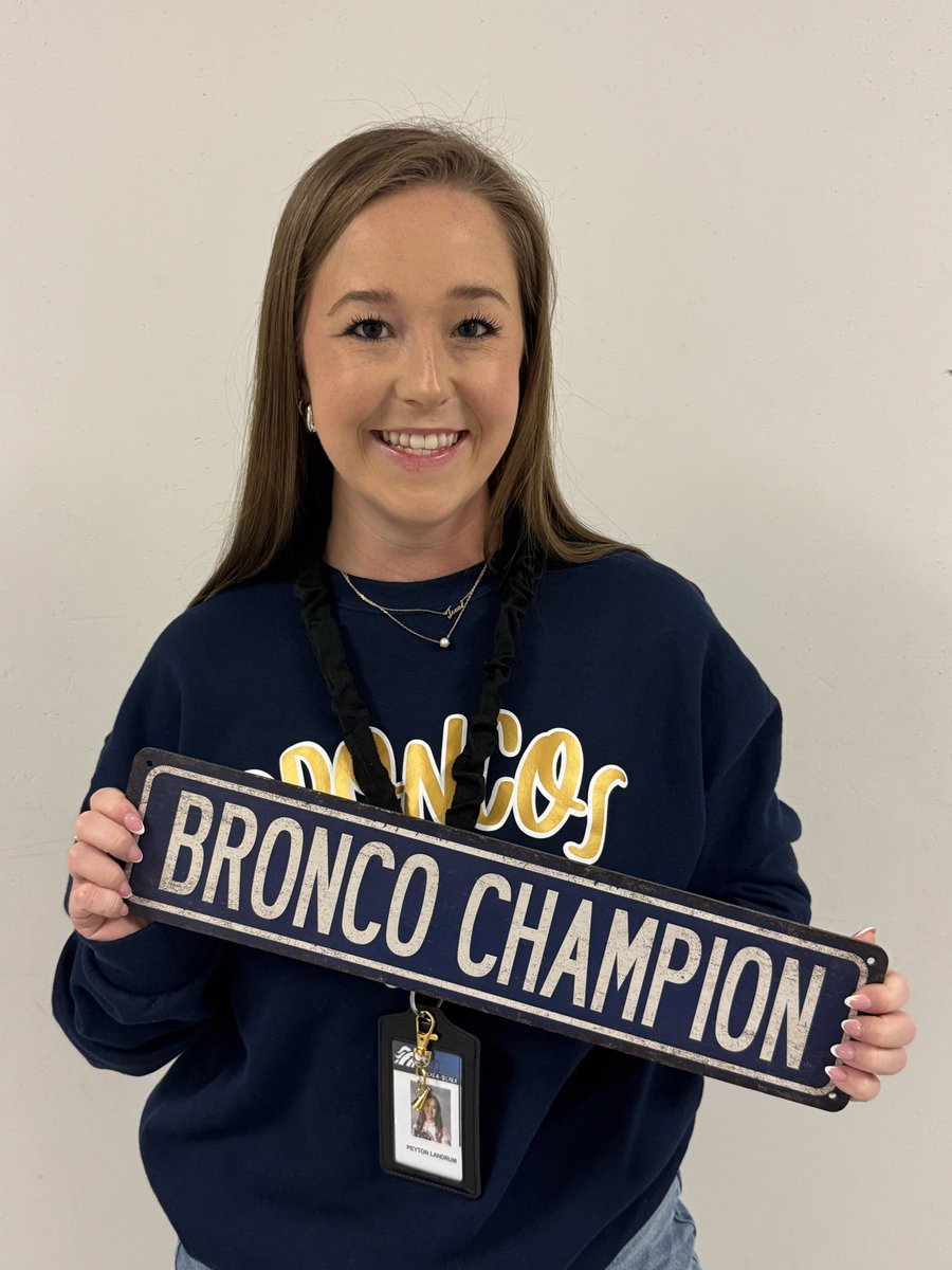 Congrats to our Bronco Champion of the week, Ms. Landrum! She is an incredible teacher, cheer coach, and instructional leader. Thanks for being a GREAT Bronco Champion Ms. Landrum. We appreciate you! 💙💛 #BroncoChampion <a href="/HeritageBroncos/">Heritage Broncos</a>