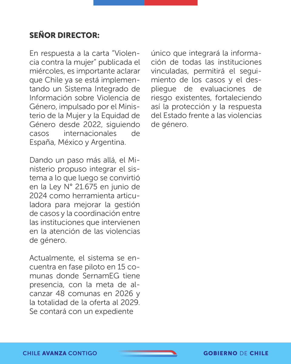 El Sistema Integrado de Información sobre Violencia de Género conectará información de distintas instituciones que reportan violencia contra las mujeres para establecer alertas tempranas, agilizar el cruce de información y mejorar la confianza de las mujeres en las instituciones.