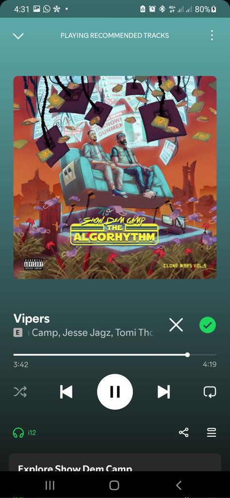 Tobycriz's tweet image. @ShowDemCamp Tomi Thomas and @Jessejagz #VIPER
The song is off their 2021 project #TheAlgorithm