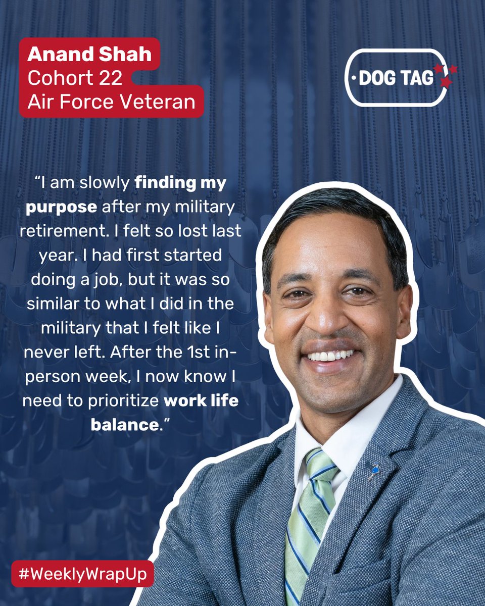 DogTagBakery's tweet photo. This #WeeklyWrapUp is brought to you by cohort 22 fellow an Air Force veteran, Anand Shah. https://t.co/AtWSVcD6V7