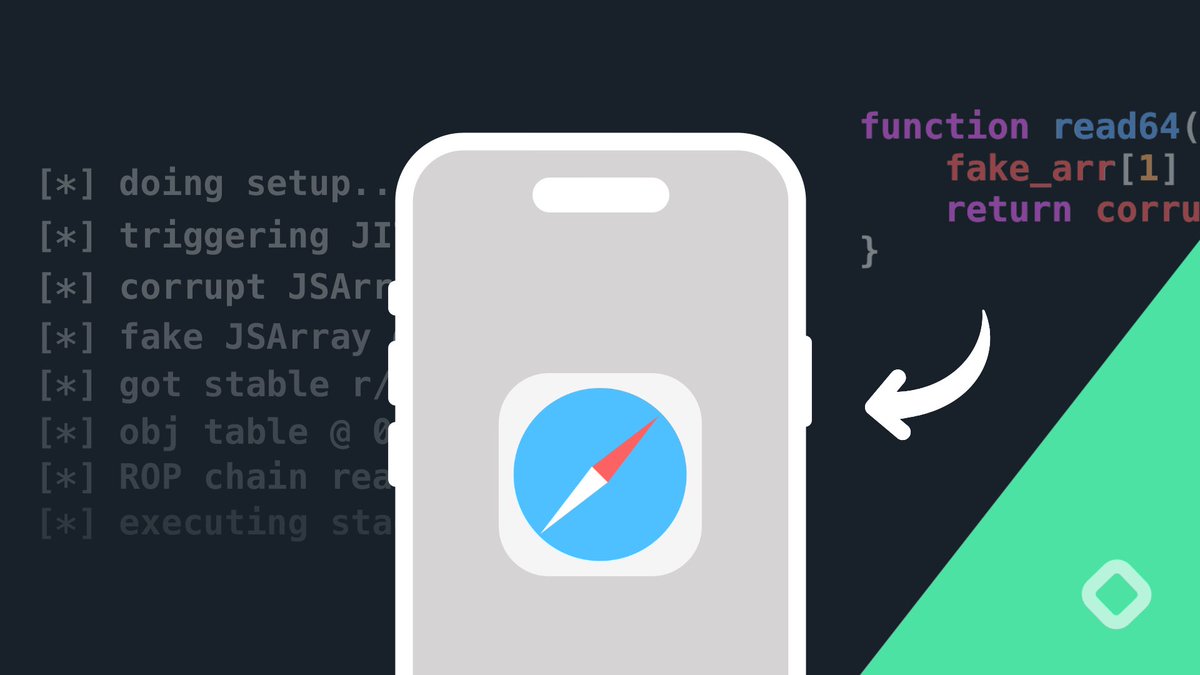 ZygoSec's tweet image. How 1-click iOS exploit chains work (WebKit exploitation basics) youtu.be/o6mVgygo-hk?si…