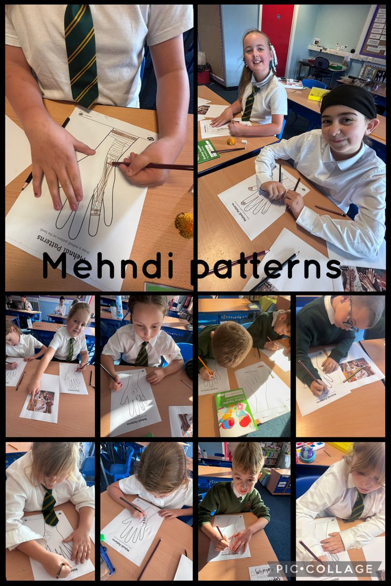 After learning about Diwali and Hinduism in RE, Y4 loved our experience afternoon 🕉️ we had a carousel of activities and in groups made diya lamps out of clay, created rangoli patterns outside with chalk, tasted Indian snacks and designed our own mehndi!