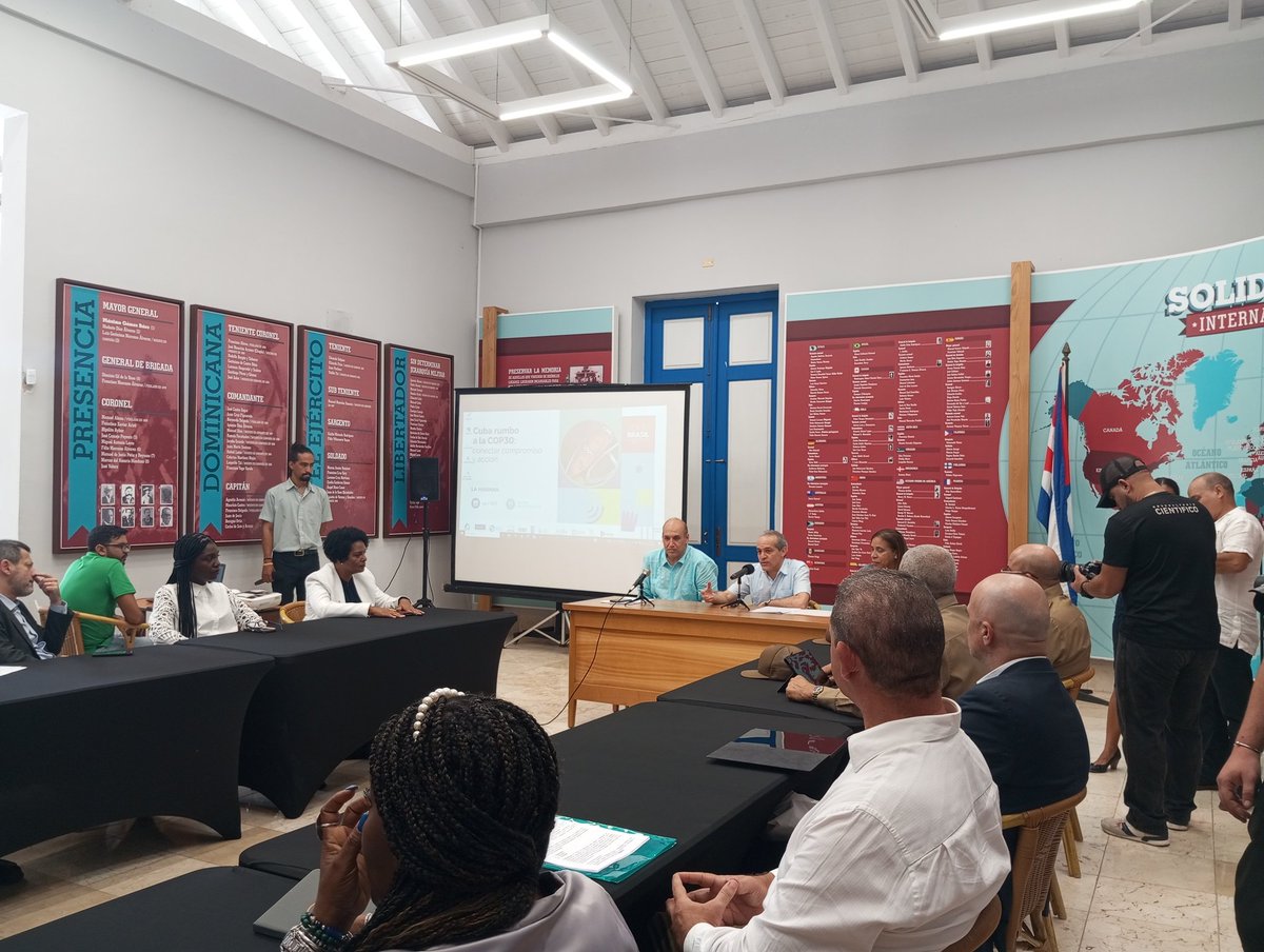 BettyPe70981158's tweet image. Bajo el lema Conectar compromiso y acción #Cuba marcha rumbo a la #COP30 en Belem, Brasil. Nuestro país con acertadas políticas públicas encaminadas a enfrentar los efectos del cambio climático, realiza su PreCOP para alinear los objetivos en una acción climática efectiva.