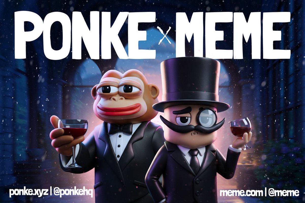 Ponke is an official launch partner of the <a href="/meme/">meme.com</a> diamond hand game 🍷

Diamond hand $PONKE for a 2X boost! 💎